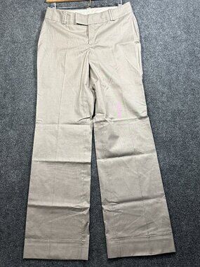 Banana Republic Pants Womens 8 Jackson Fit Tan Cotton Stretch Wide Leg Cuffed